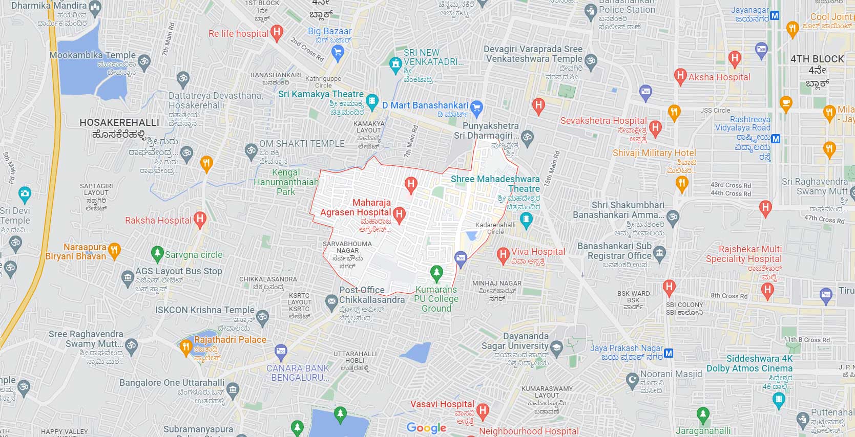 Brigade Komarla Heights Location Map