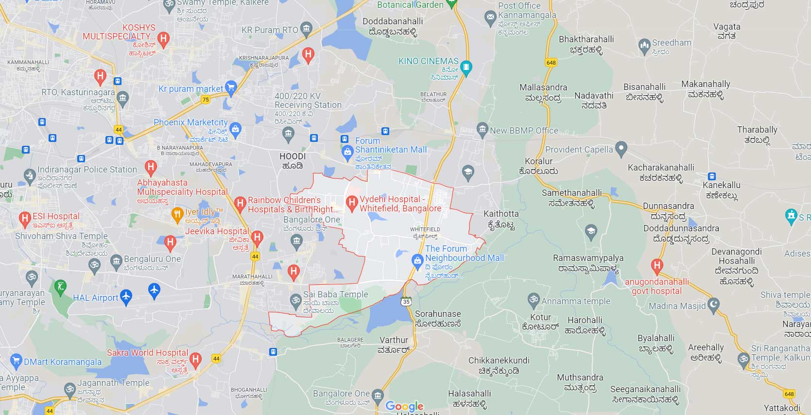 Brigade The Residences Location Map